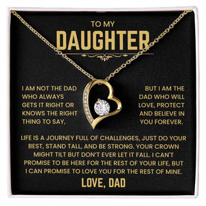 To My Daughter - I Will Love You For The Rest of Mine - Necklace