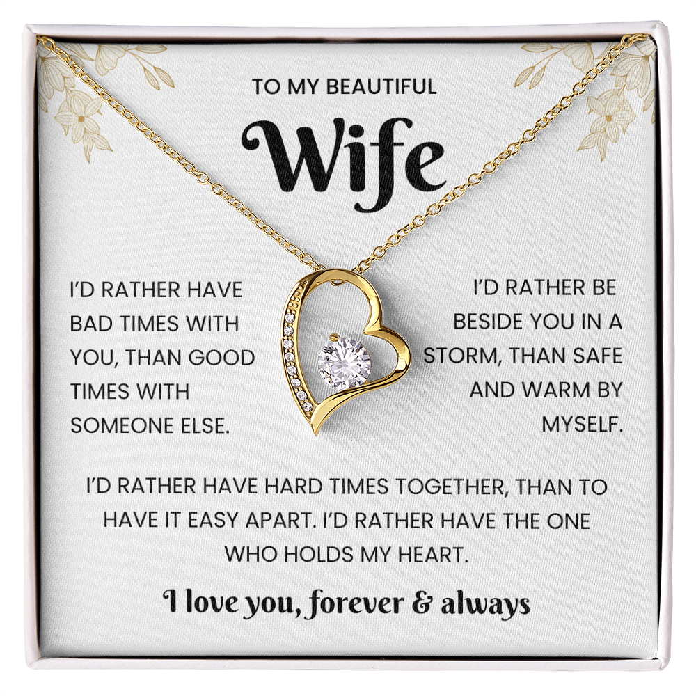 To My Beautiful Wife – Sparkling Jewellery Gift Set with Message Card