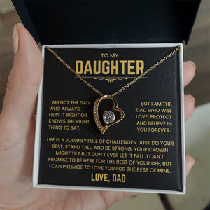 To My Daughter - I Will Love You For The Rest of Mine - Necklace