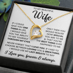 To My Beautiful Wife – Timeless Necklace Jewellery Gift | For Love, Anniversary & Special Moments