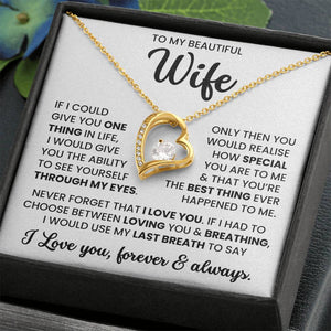 To My Beautiful Wife – Timeless Necklace Jewellery Gift | For Love, Anniversary & Special Moments
