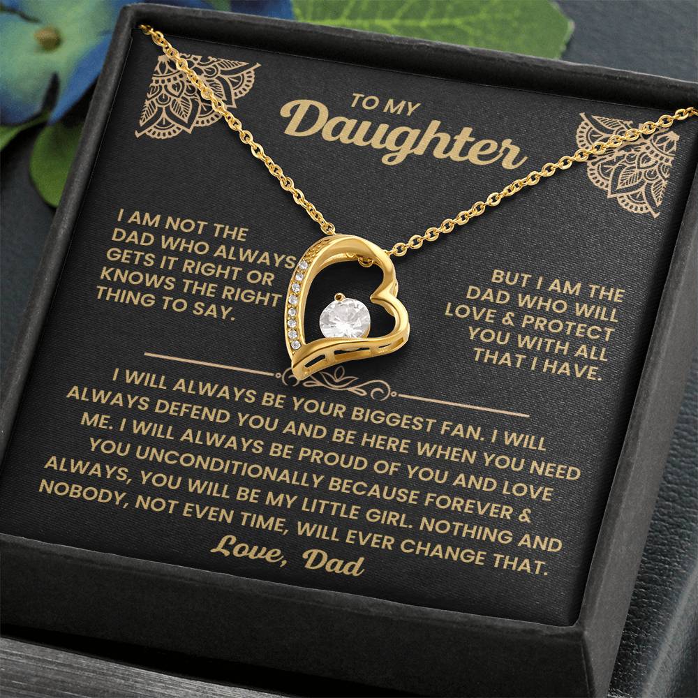 To My Daughter - I Will Love & Protect You - Necklace