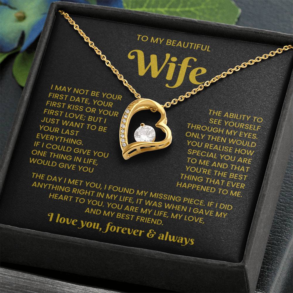 To My Wife Necklace - Jewellery Gifts Set for Wife
