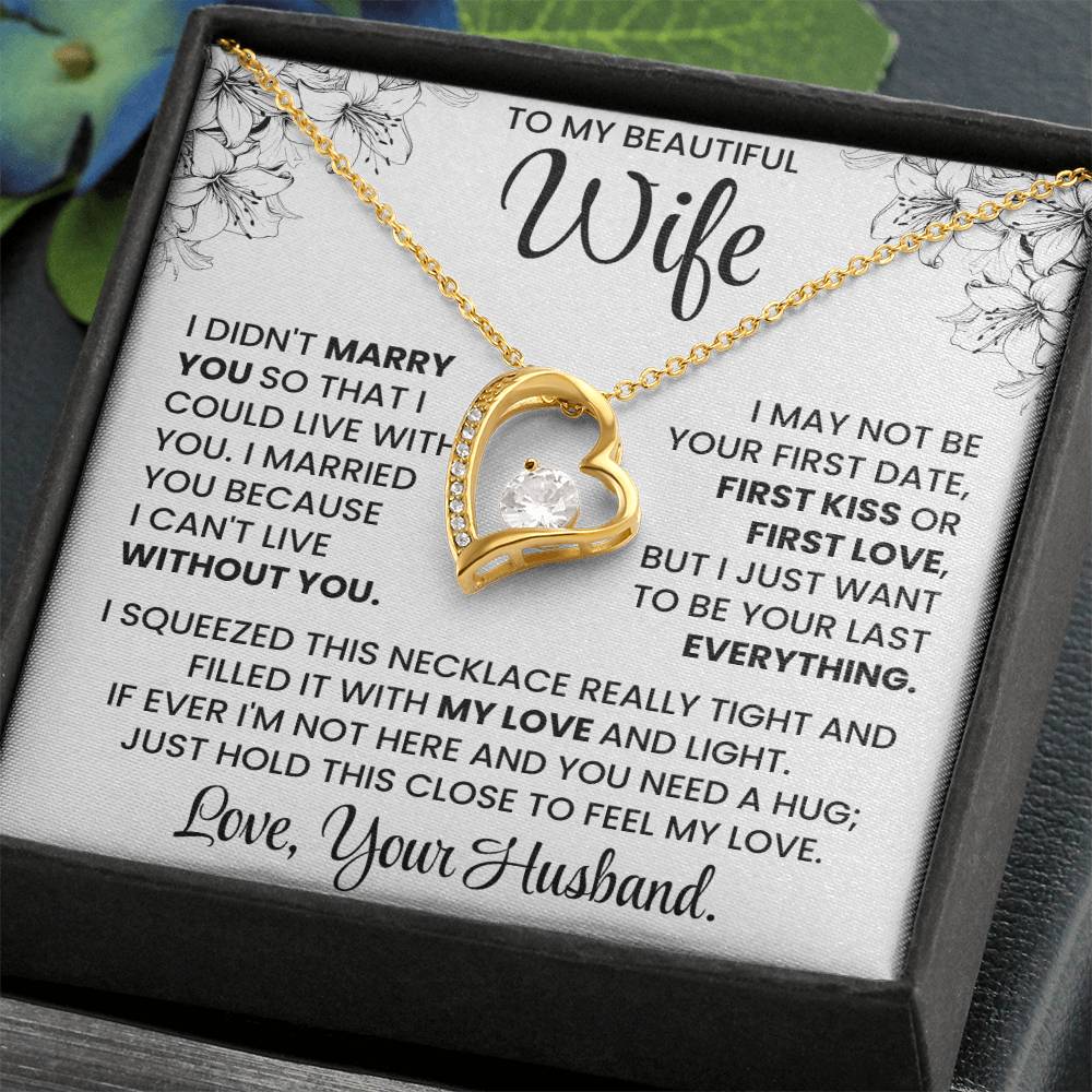 To My Beautiful Wife – Elegant Necklace Gift Set | Romantic Jewellery for Wife