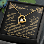 To My Daughter In Law - You Will Always Have A Place In My Heart - Necklace