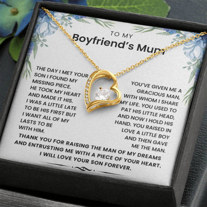 To My Boyfriend's Mum Necklace - I Want All of My Lasts To Be With Him