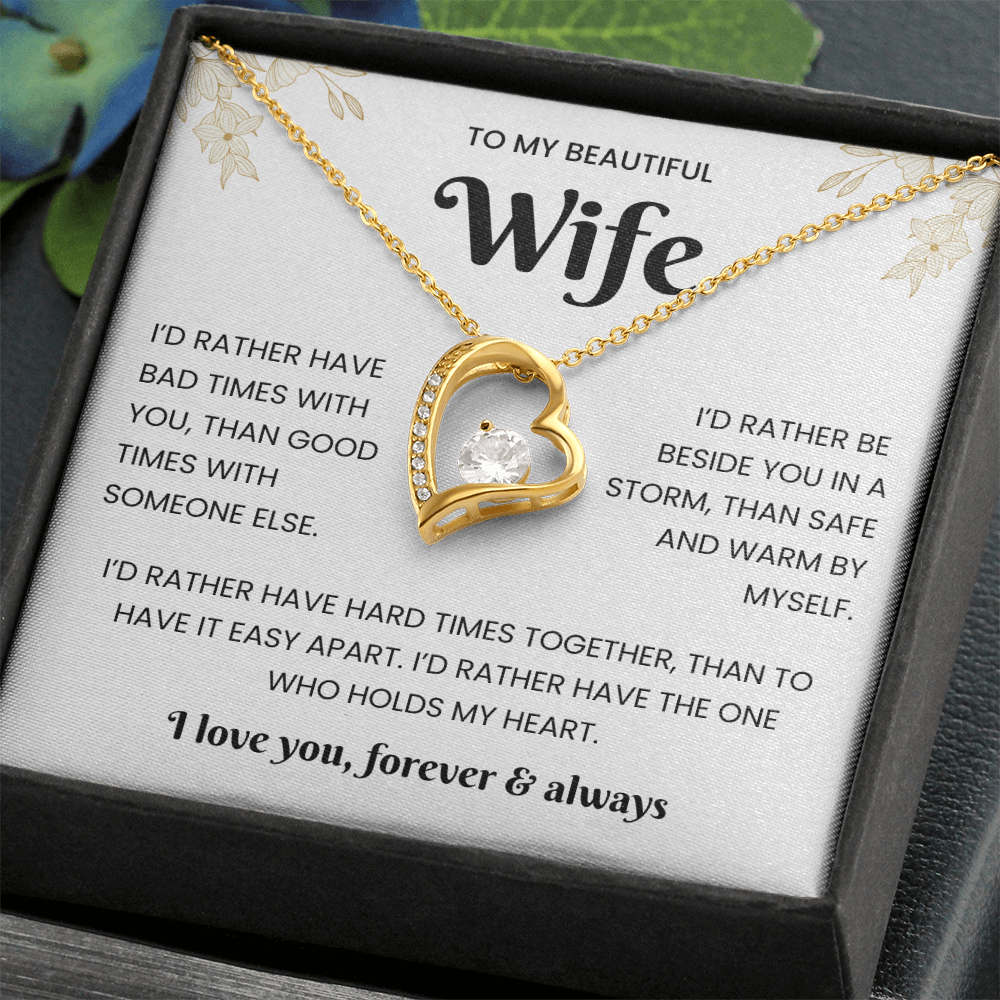 To My Beautiful Wife – Sparkling Jewellery Gift Set with Message Card
