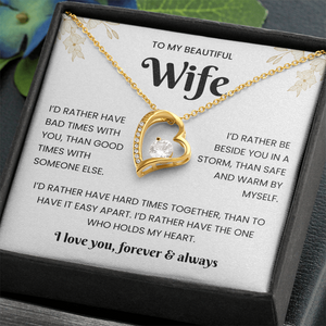 To My Beautiful Wife – Sparkling Jewellery Gift Set with Message Card