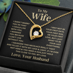 To My Wife Forever Love Necklace Gifts Set