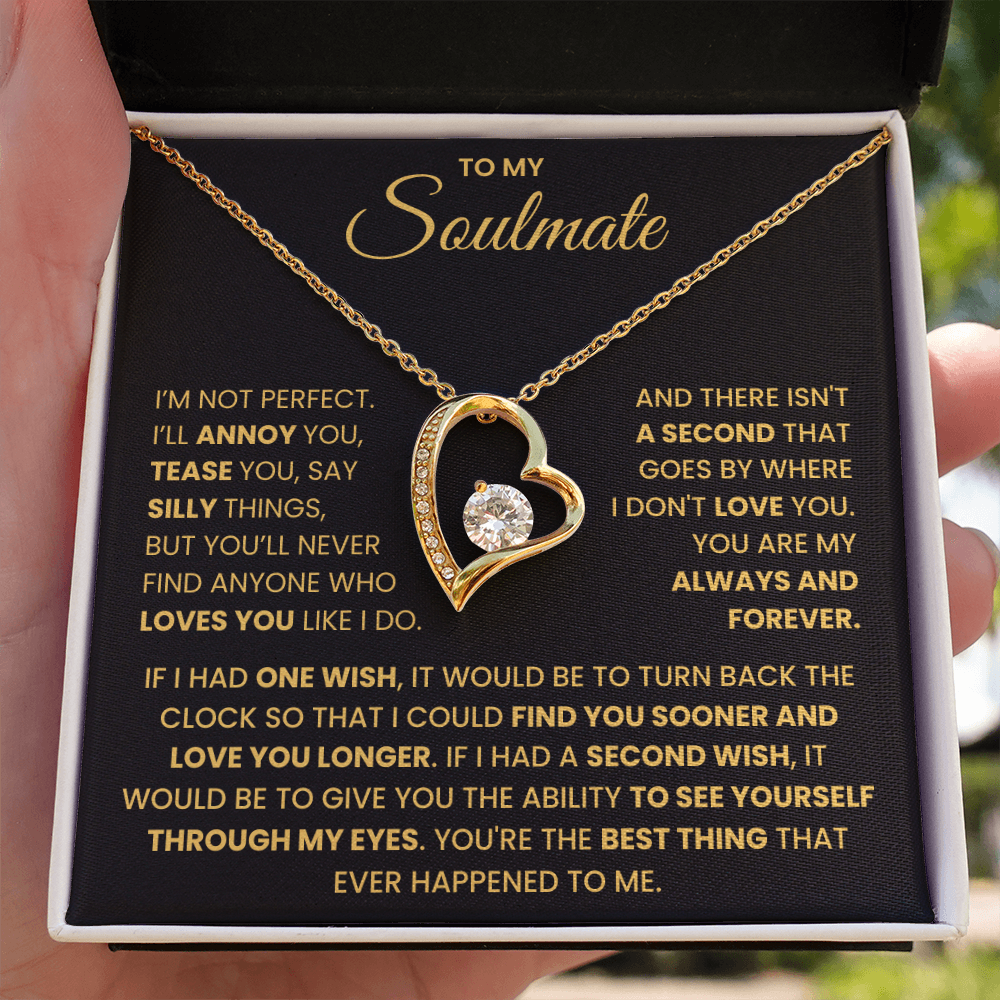 Luxoz To My Soulmate Heart Necklace Gift Set Lux221