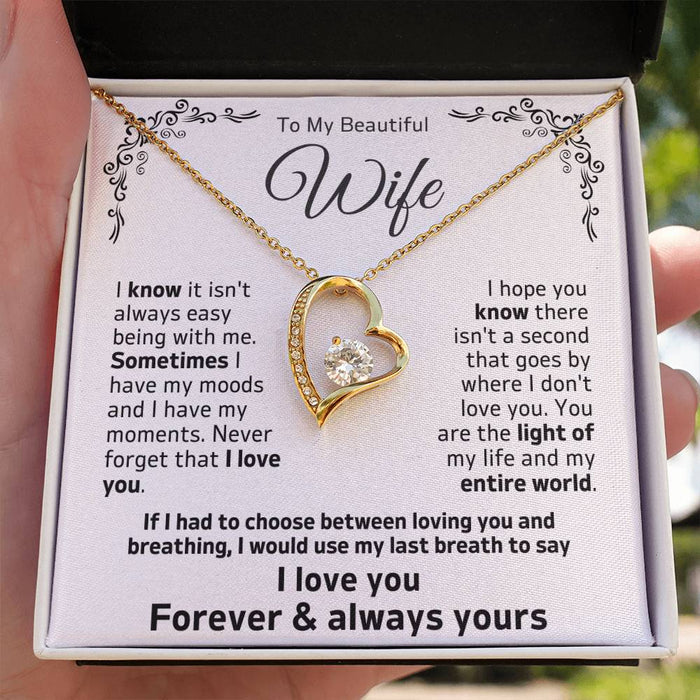 To My Wife - I Would Use My Last Breath To Say I Love You - Necklace