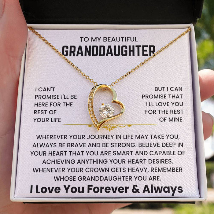 To My Granddaughter Necklace - Gift for Granddaughter