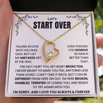 Let's Start Over Forever Love Necklace For Her- Meaningful Sorry Gift for Her
