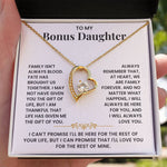 To My Bonus Daughter - I'll Love You For The Rest of Mine - Necklace