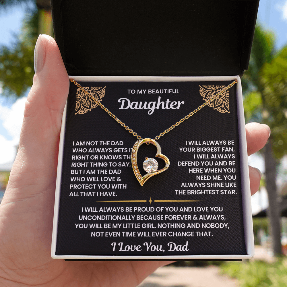 To My Daughter Necklace Gift Set from Dad | Lux321