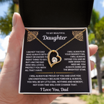 To My Daughter Necklace Gift Set from Dad | Lux321