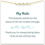 Wave Bracelet For Friend-Stainless Steel 14k Gold Plated