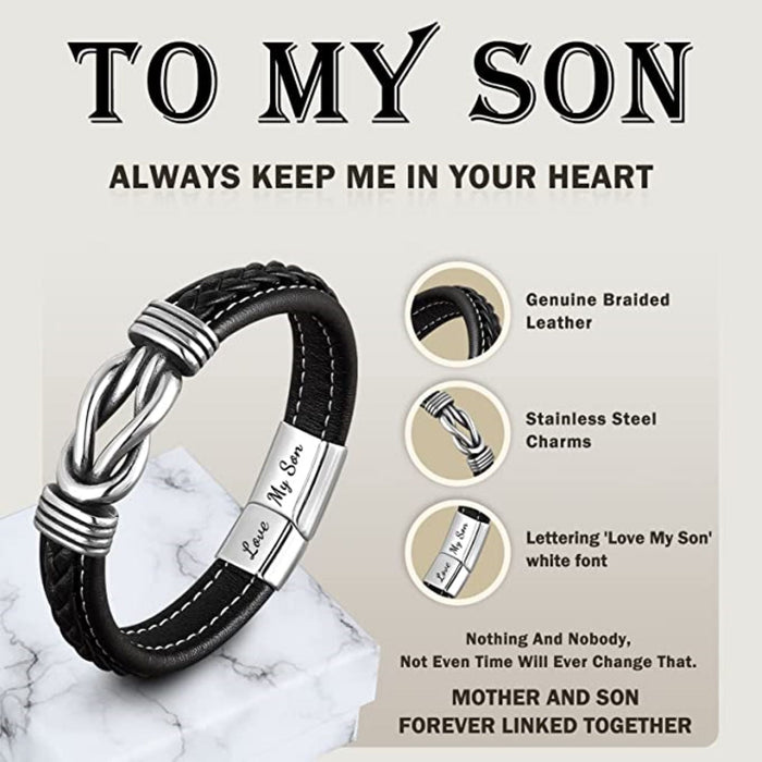 Bracelet For Son- Leather Bracelet For Son