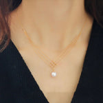 Elegant Natural Water Pearl Necklace-14k White Gold & 18k Gold Plated - luxoz