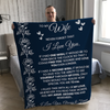 Romantic Fleece Blanket for Wife, Anniversary Gift, Cozy Throw, Love Quote Blanket, Gift for Her, Heartfelt Home Decor