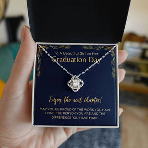 Graduation Day Necklace For Her- Loveknot Necklace - luxoz