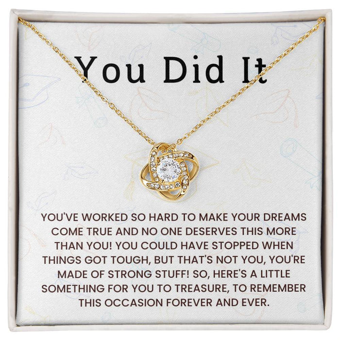 Graduation Necklace-Loveknot Necklace-You Did It