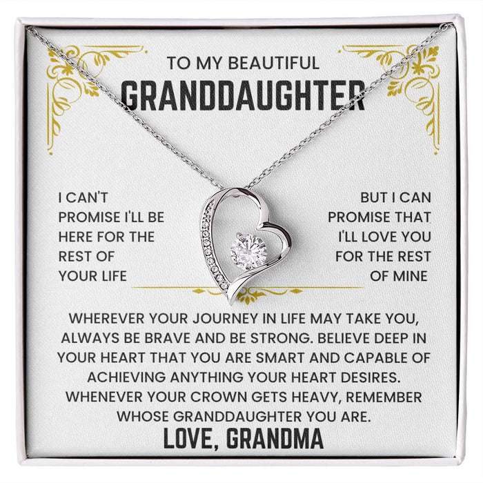 To Granddaughter-Forever Love Necklace-Gift That She Will Cherish Forever