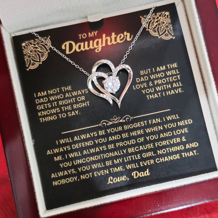 Daughter- S925 Sterling Silver Necklace- Love You Forever And Always Engraved