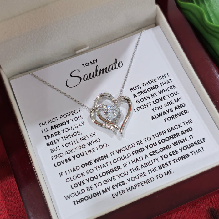 Soulmate- S925 Sterling Silver Necklace- Love You Forever