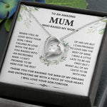 To An Amazing Mum Who Raised My World - Gift for BF Mum and MIL - Boyfriend Mum Necklace - luxoz