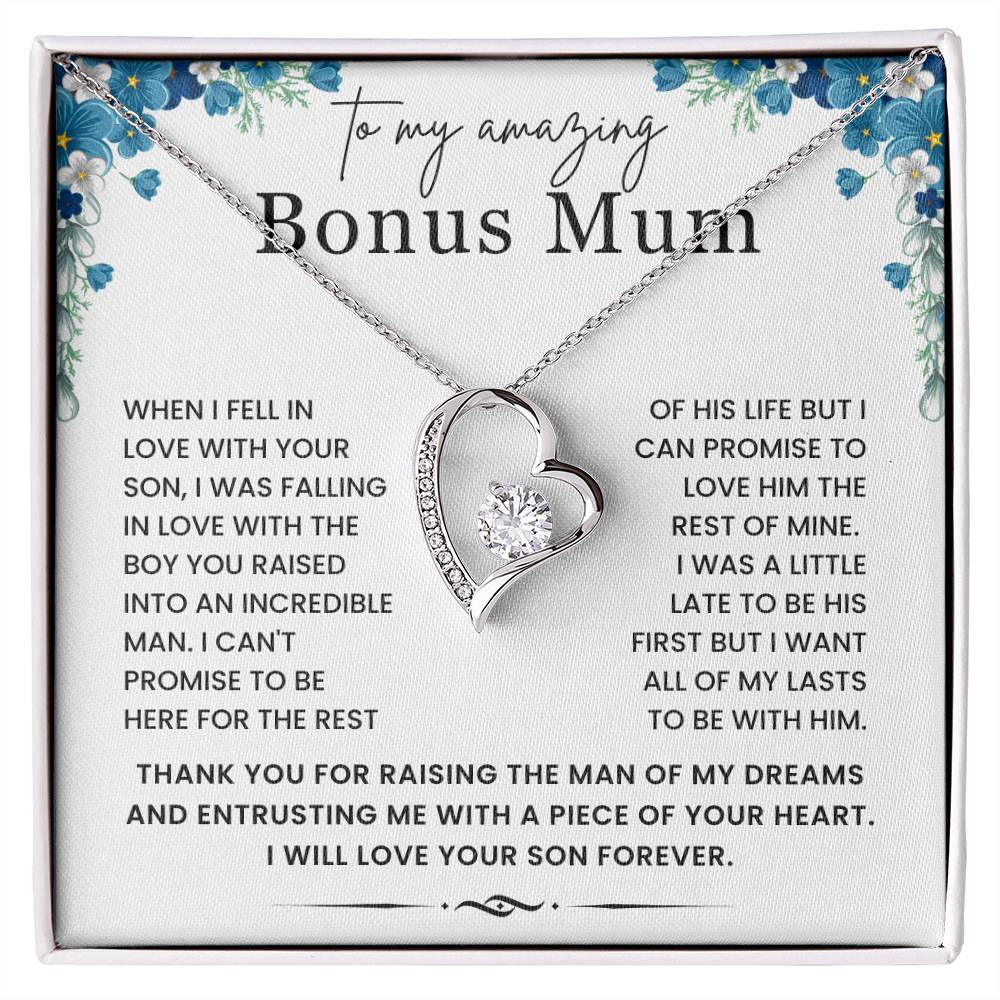 To My Amazing Bonus Mom - Gift for Boyfriend's Mum and Mother In Law - luxoz