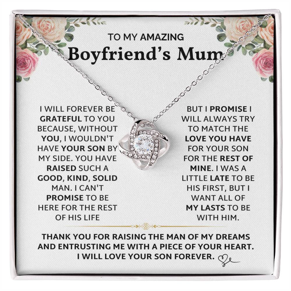 To My Amazing Boyfriend's Mum - Loveknot Necklace - I Was A Little Late - luxoz