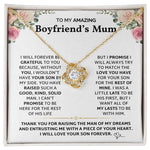 To My Amazing Boyfriend's Mum - Loveknot Necklace - I Was A Little Late - luxoz