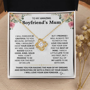 To My Amazing Boyfriend's Mum - Loveknot Necklace - I Was A Little Late - luxoz