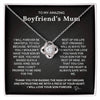 To My Amazing Boyfriend's Mum - Loveknot Necklace - I Will Love Your Son - luxoz