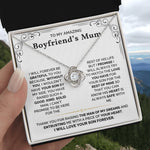 To My Amazing Boyfriend's Mum - Loveknot Necklace - I Will Love Your Son Forever - luxoz