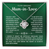 To My Amazing Mom - in - Love Necklace - Gift for BF Mum and MIL - Love Knot Necklace - luxoz