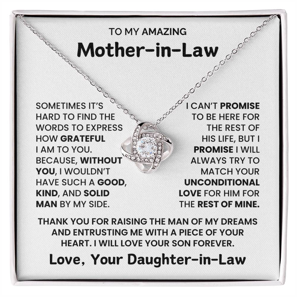 To My Amazing Mother In Law - I Am Forever Grateful To You - Necklace - luxoz