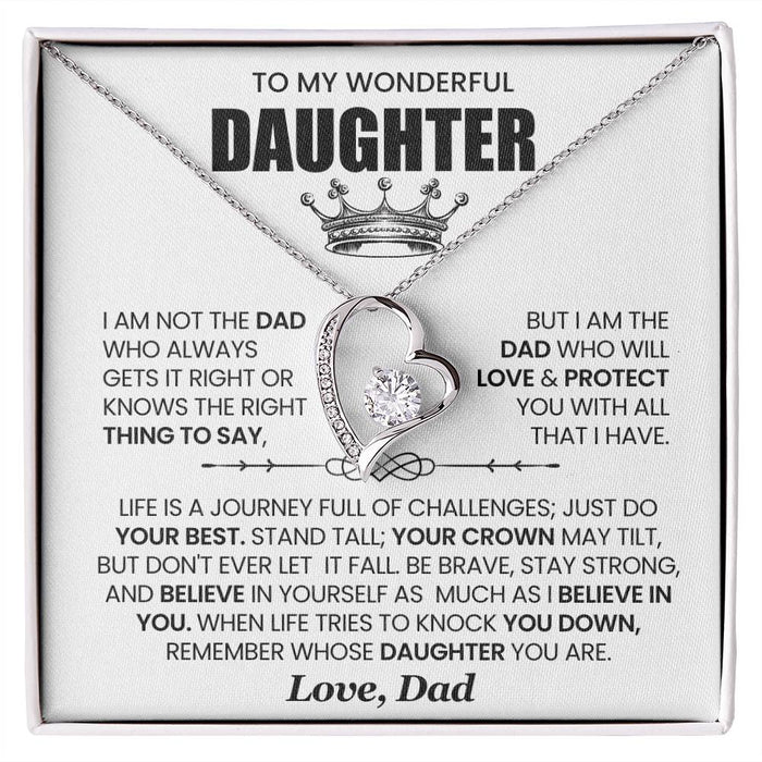 To My Beautiful Daughter - Forever Love Necklace - Believe in Yourself as Much as I Believe in You