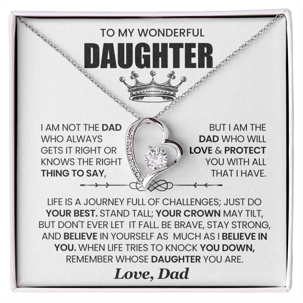 To My Beautiful Daughter - Forever Love Necklace - Believe in Yourself as Much as I Believe in You - luxoz