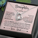 To My Beautiful Daughter - Forever Necklace - Never Forget That I Love You - luxoz