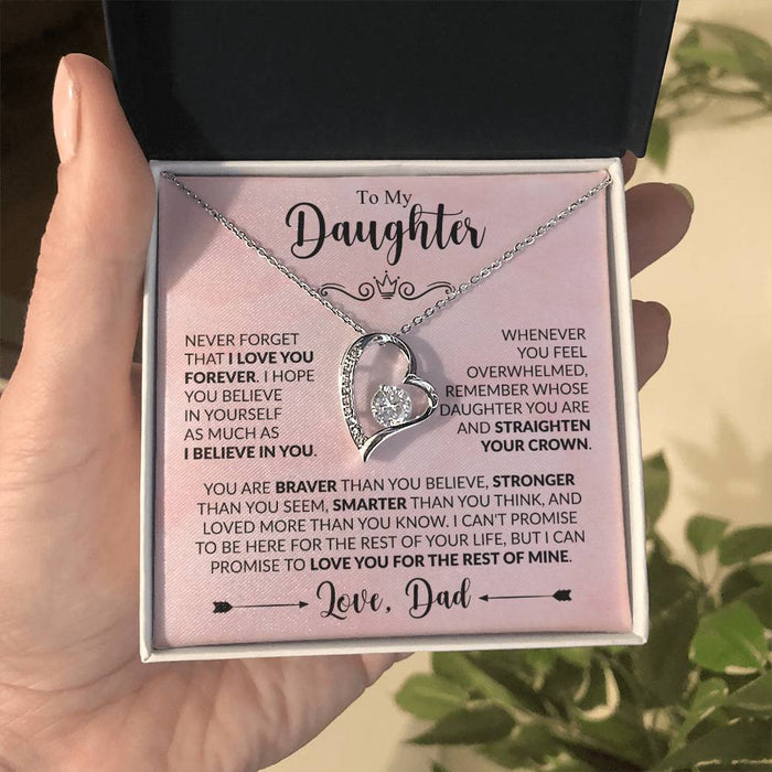 To My Beautiful Daughter - Forever Necklace - Never Forget That I Love You