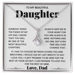 To My Beautiful Daughter - I Would Use My Last Breath To Say I Love You - Necklace - luxoz