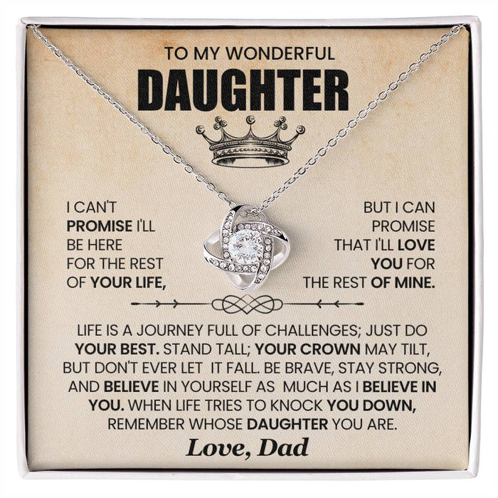 To My Beautiful Daughter - Loveknot Necklace - Believe in Yourself as  Much as I Believe in You