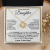 To My Beautiful Daughter - Loveknot Necklace - I Hope You Believe - luxoz