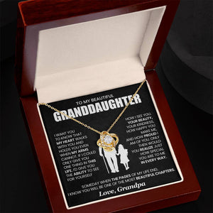 To My Beautiful Granddaughter - Loveknot Necklace - I Want You To Know That - luxoz