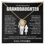 To My Beautiful Granddaughter - Loveknot Necklace - I Want You To Know That - luxoz