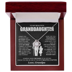To My Beautiful Granddaughter - Loveknot Necklace - I Want You To Know That - luxoz