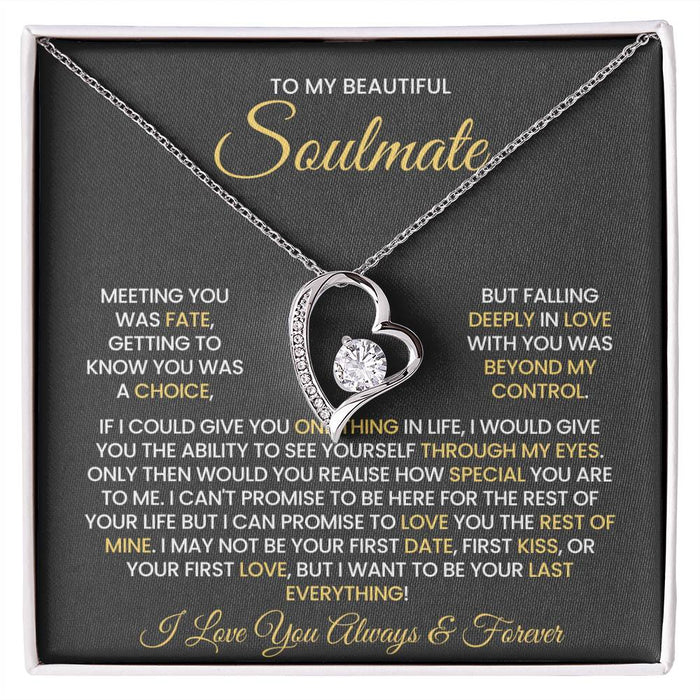 To My Beautiful Soulamte-Forever Love Necklace-I Love You