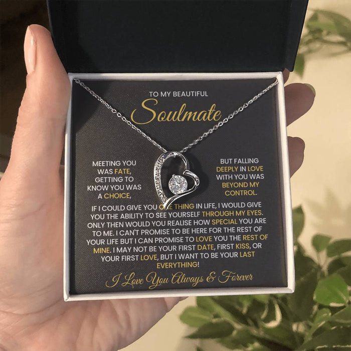 To My Beautiful Soulamte-Forever Love Necklace-I Love You